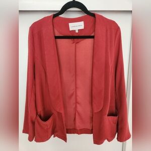 Cupcakes & Cashmere Open Front Blazer Burnt Orange NWOT Size Medium